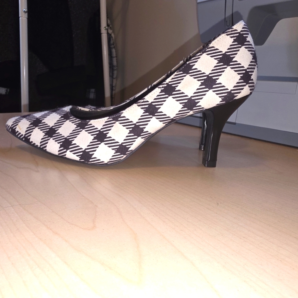 Plaid Kitten Heel